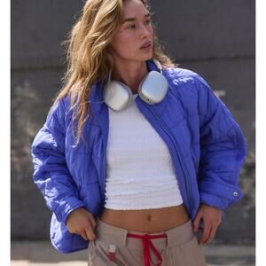 NWT Free People Movement Pippa Packable Puffer Jacket Pulse Neon Blue